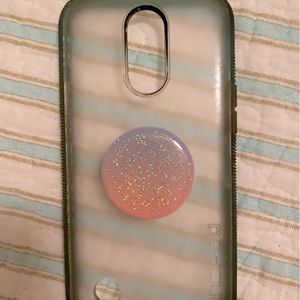 Android K20 V dark blue phone case with pop-socket included